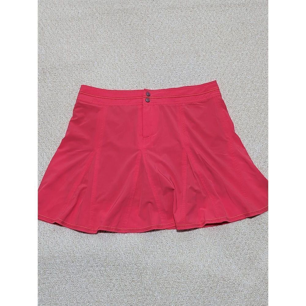 Title Nine Women's Pink A-Line Pleated Mini Gold Skirt with Short Size 14